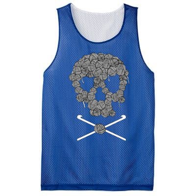 Halloweeen Skull Crochet Lovers Yarn Funny Skeleton Gift Mesh Reversible Basketball Jersey Tank