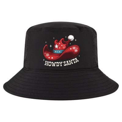 Howdy Santa Cowboy Claus Western Christmas Funny Xmas Pjs Cool Comfort Performance Bucket Hat