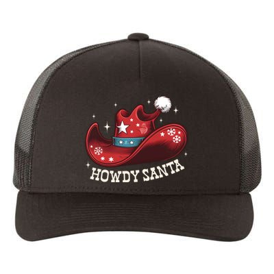 Howdy Santa Cowboy Claus Western Christmas Funny Xmas Pjs Yupoong Adult 5-Panel Trucker Hat