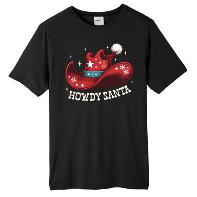 Howdy Santa Cowboy Claus Western Christmas Funny Xmas Pjs Tall Fusion ChromaSoft Performance T-Shirt