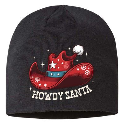 Howdy Santa Cowboy Claus Western Christmas Funny Xmas Pjs Sustainable Beanie