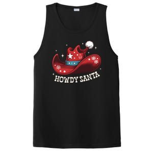 Howdy Santa Cowboy Claus Western Christmas Funny Xmas Pjs PosiCharge Competitor Tank