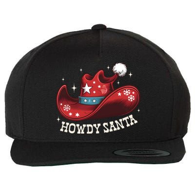 Howdy Santa Cowboy Claus Western Christmas Funny Xmas Pjs Wool Snapback Cap