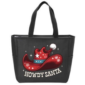 Howdy Santa Cowboy Claus Western Christmas Funny Xmas Pjs Zip Tote Bag