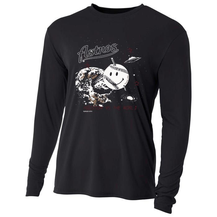 Houston Space City Baseball Cooling Performance Long Sleeve Crew