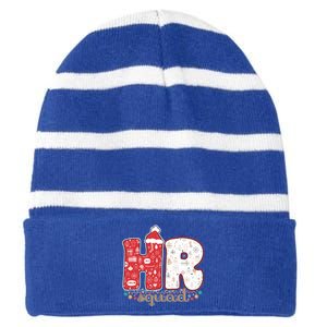 Hr Squad Christmas Costume Funny Hu Resource Gift Striped Beanie with Solid Band