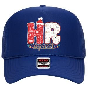 Hr Squad Christmas Costume Funny Hu Resource Gift High Crown Mesh Back Trucker Hat