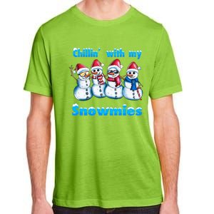 Holidays Snow Christmas Chillin With My Snowmies Funny Gift Adult ChromaSoft Performance T-Shirt