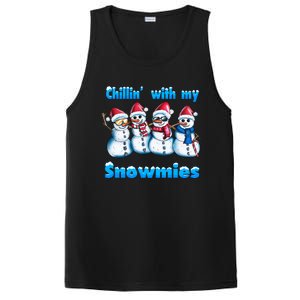 Holidays Snow Christmas Chillin With My Snowmies Funny Gift PosiCharge Competitor Tank