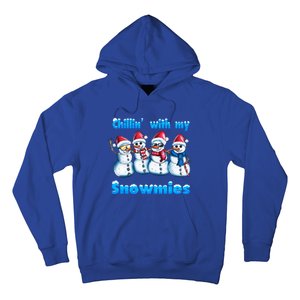 Holidays Snow Christmas Chillin With My Snowmies Funny Gift Hoodie