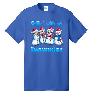 Holidays Snow Christmas Chillin With My Snowmies Funny Gift Tall T-Shirt