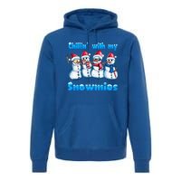 Holidays Snow Christmas Chillin With My Snowmies Funny Gift Premium Hoodie