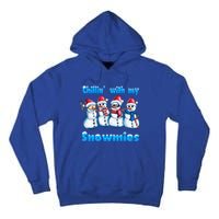 Holidays Snow Christmas Chillin With My Snowmies Funny Gift Tall Hoodie