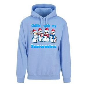 Holidays Snow Christmas Chillin With My Snowmies Funny Gift Unisex Surf Hoodie