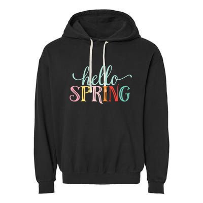Hello Spring Colorful Garment-Dyed Fleece Hoodie