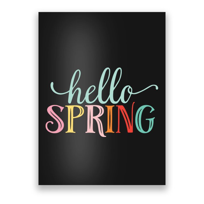 Hello Spring Colorful Poster