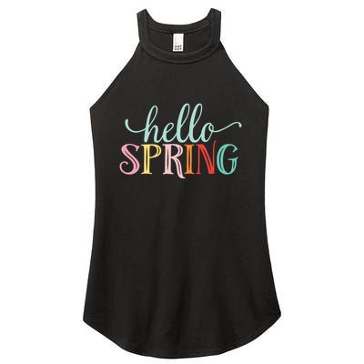 Hello Spring Colorful Women's Perfect Tri Rocker Tank