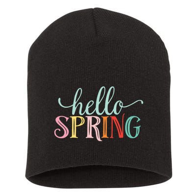 Hello Spring Colorful Short Acrylic Beanie