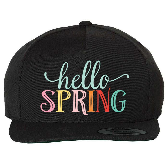 Hello Spring Colorful Wool Snapback Cap