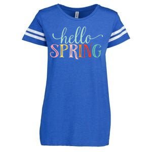 Hello Spring Colorful Enza Ladies Jersey Football T-Shirt