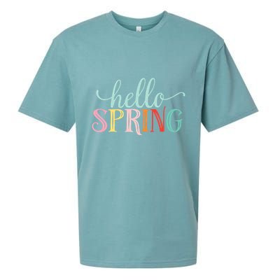 Hello Spring Colorful Sueded Cloud Jersey T-Shirt