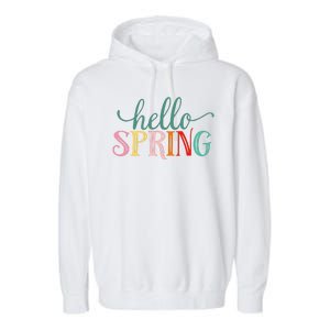 Hello Spring Colorful Garment-Dyed Fleece Hoodie