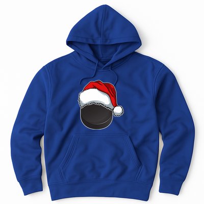 Hockey Sports Christmas Hockey Lover Xmas Santa Hat Novelty Gift Hoodie