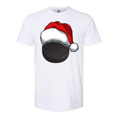 Hockey Sports Christmas Hockey Lover Xmas Santa Hat Novelty Gift Softstyle CVC T-Shirt