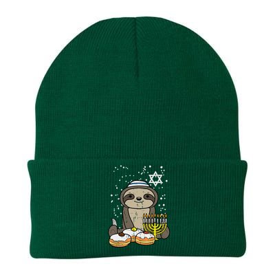 Hanukkah Sloth Chanukah Jewish Knit Cap Winter Beanie