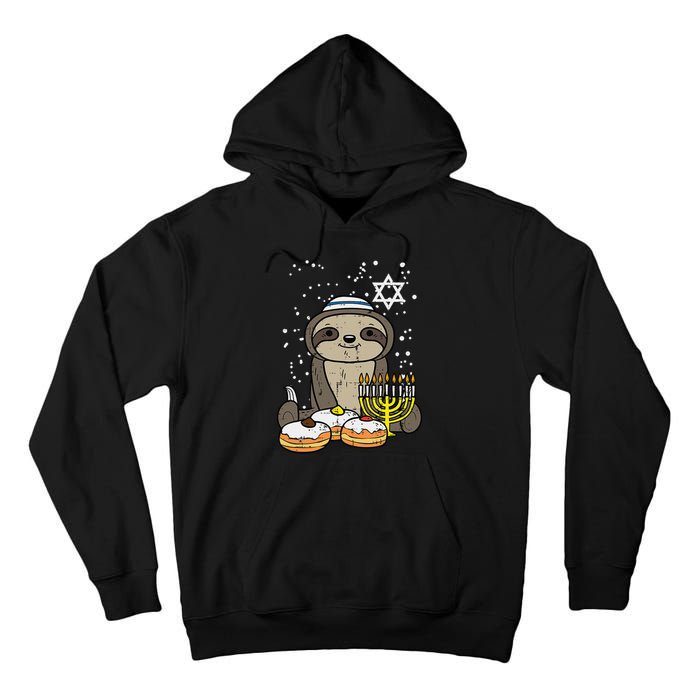 Hanukkah Sloth Chanukah Jewish Tall Hoodie