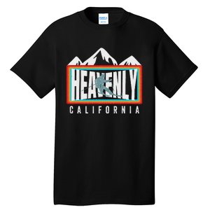 Heavenly Ski California Skiing Lake Tahoe Ca Cool Skier Gear Tall T-Shirt