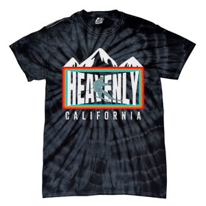 Heavenly Ski California Skiing Lake Tahoe Ca Cool Skier Gear Tie-Dye T-Shirt