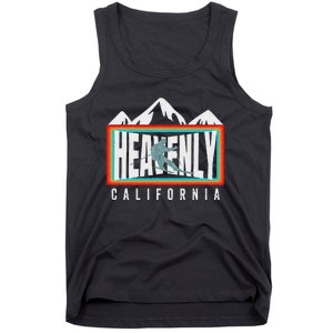 Heavenly Ski California Skiing Lake Tahoe Ca Cool Skier Gear Tank Top