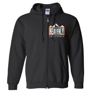 Heavenly Ski California Skiing Lake Tahoe Ca Cool Skier Gear Full Zip Hoodie