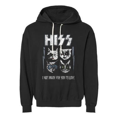 Hissing Stone Cats Garment-Dyed Fleece Hoodie