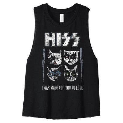 Hissing Stone Cats Women's Racerback Cropped Tank