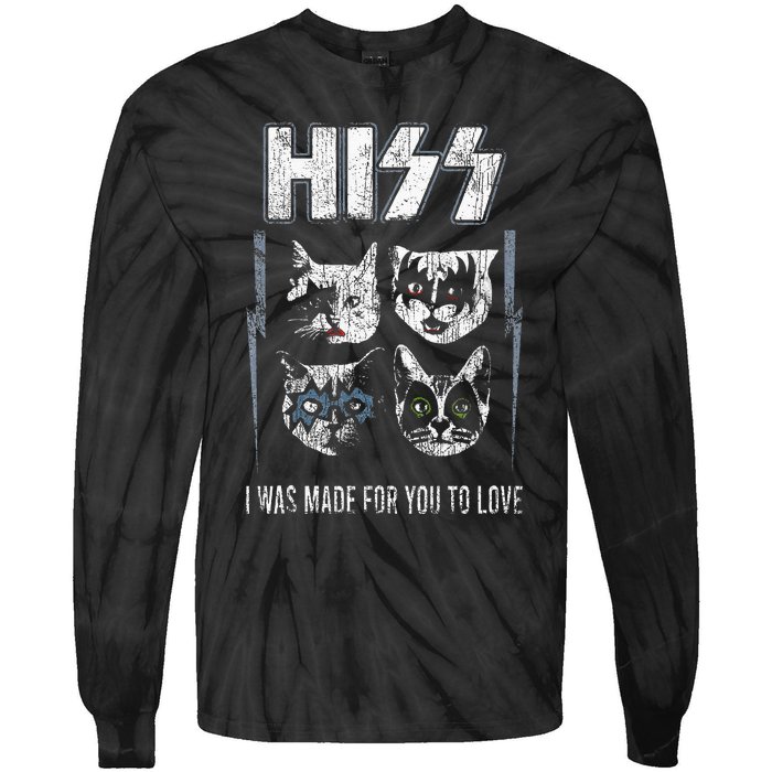 Hissing Stone Cats Tie-Dye Long Sleeve Shirt