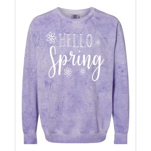 Hello Spring Cute Flower Colorblast Crewneck Sweatshirt