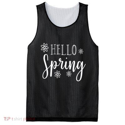 Hello Spring Cute Flower Mesh Reversible Basketball Jersey Tank