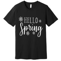 Hello Spring Cute Flower Premium T-Shirt