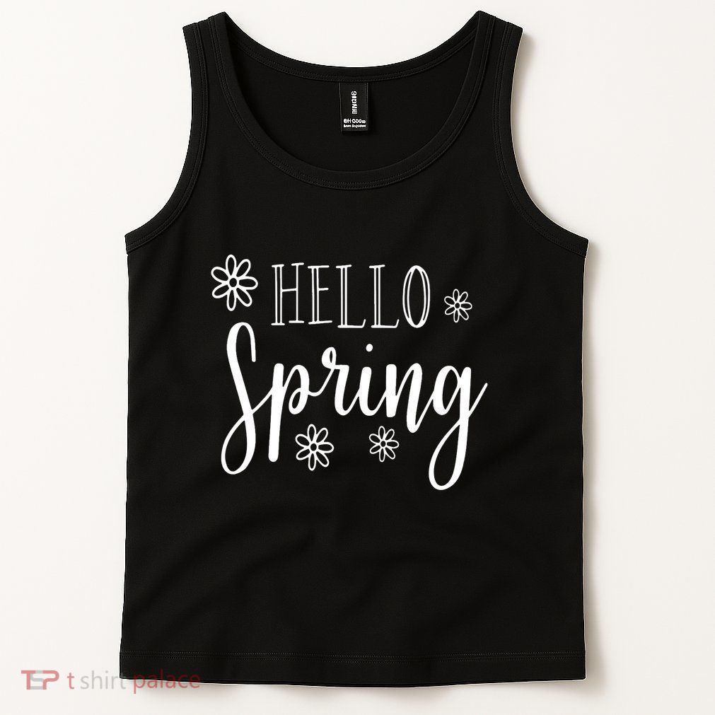 Hello Spring Cute Flower Tank Top