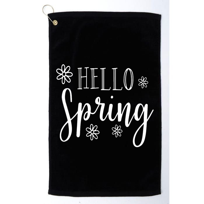 Hello Spring Cute Flower Golf Towel