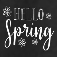 Hello Spring Cute Flower Golf Towel