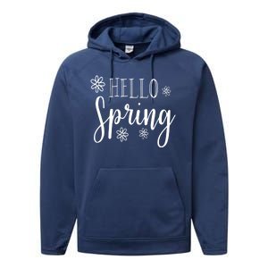 Hello Spring Cute Flower Performance Fleece Hoodie