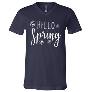 Hello Spring Cute Flower V-Neck T-Shirt