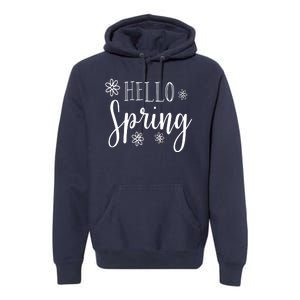 Hello Spring Cute Flower Premium Hoodie