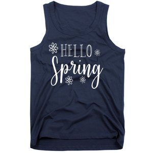 Hello Spring Cute Flower Tank Top