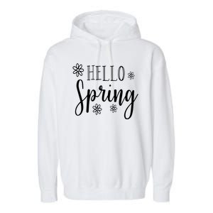 Hello Spring Cute Flower Garment-Dyed Fleece Hoodie