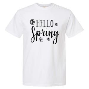 Hello Spring Cute Flower Garment-Dyed Heavyweight T-Shirt