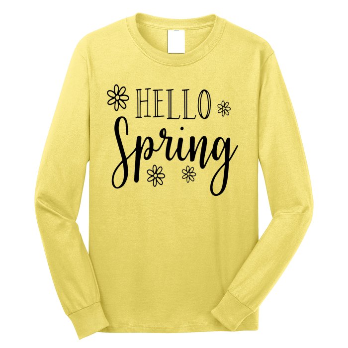 Hello Spring Cute Flower Long Sleeve Shirt